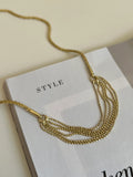 STANZA Multi-Strand Ball Chain Necklace - Layered Statement Piece