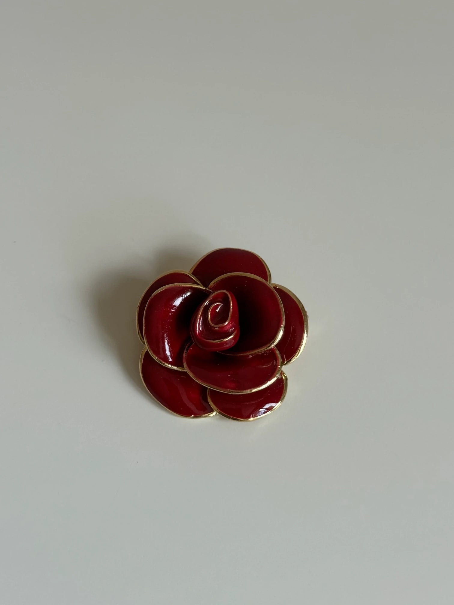 STANZA Elegant Rose Brooch - Enamel Flower Pin