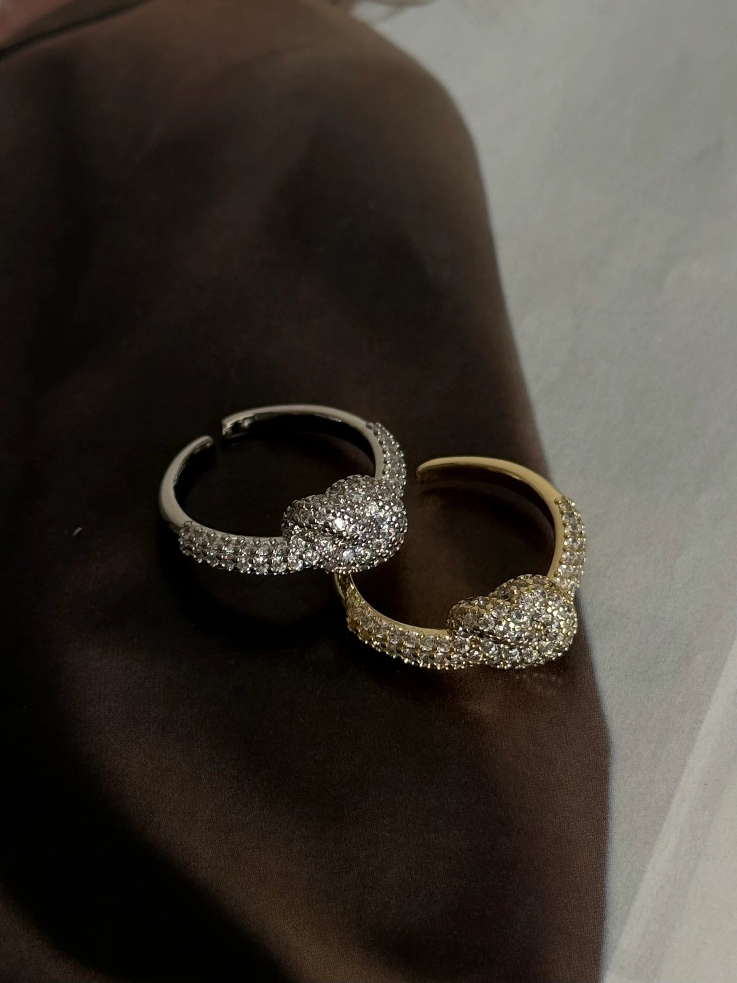 STANZA Crystal Pavé Ring Collection - Adjustable Statement Rings