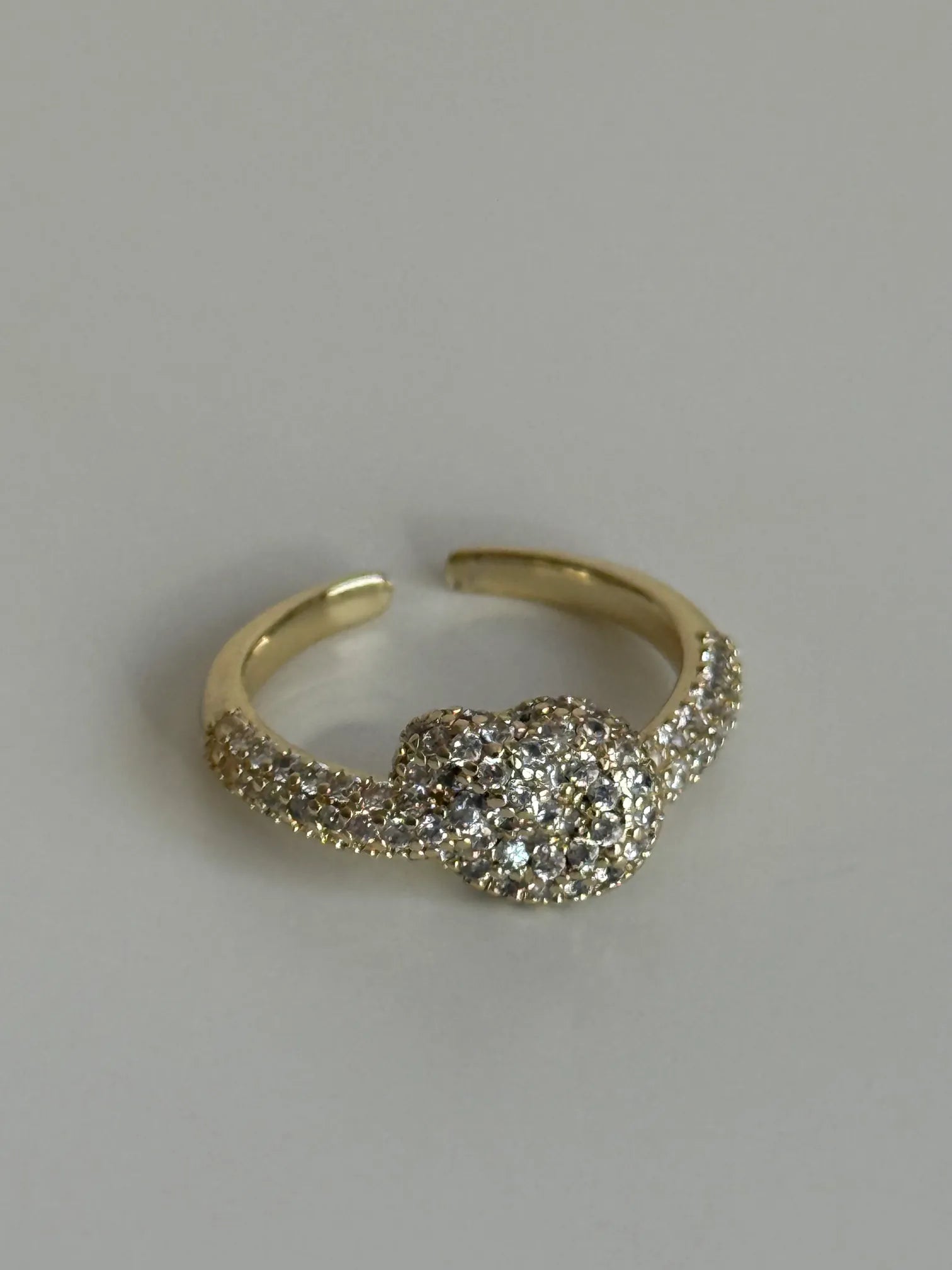 STANZA Crystal Knot Ring - Adjustable Statement Ring