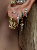 STANZA Luxury Ear Stack Collection - Gold Hoops & Crystal Studs